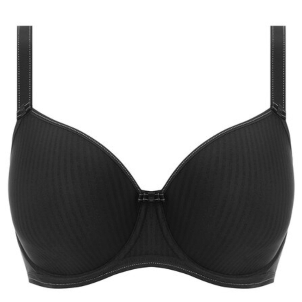Freya Idol Underwire Molded Balcony Bra 34L Black T-Shirt Smooth Cup AA1050BLK